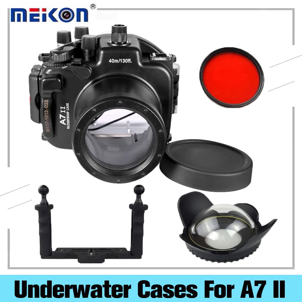 

Meikon 40M 130ft Waterproof Underwater Diving Camera Housing Case for Sony A7 II A7s A7r Mark II 28-70 ILCE-7 ii 28-70mm A7M2