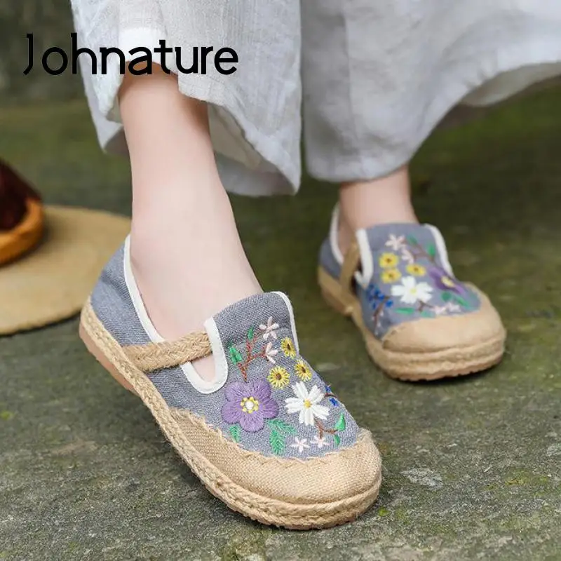 Женские туфли на плоской подошве Johnature, из хлопчатобумажной ткани с круглым носком и цветочным принтом, ручная работа, в национальном стиле, ...
Женские туфли на плоской подошве Johnature, из хлопчатобумажной ткани с круглым носком и цветочным принтом, ручная работа, в национальном стиле, ...