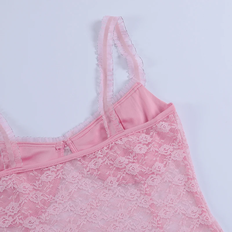 Pink Lace Crop Top Women See-through Sexy Kawaii Camis Summer Tank Top Lace Fashion
Pink Lace Crop Top Women See-through Sexy Kawaii Camis Summer Tank Top Lace Fashion