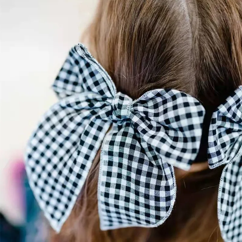 24pc/lot New Large 6inch Cotton Plaid Hair Bows Hair Clips Hairpins Baby Curled Edge Bow Barrette Hairgrips Girls Nylon Headband
24pc/lot New Large 6inch Cotton Plaid Hair Bows Hair Clips Hairpins Baby Curled Edge Bow Barrette Hairgrips Girls Nylon Headband