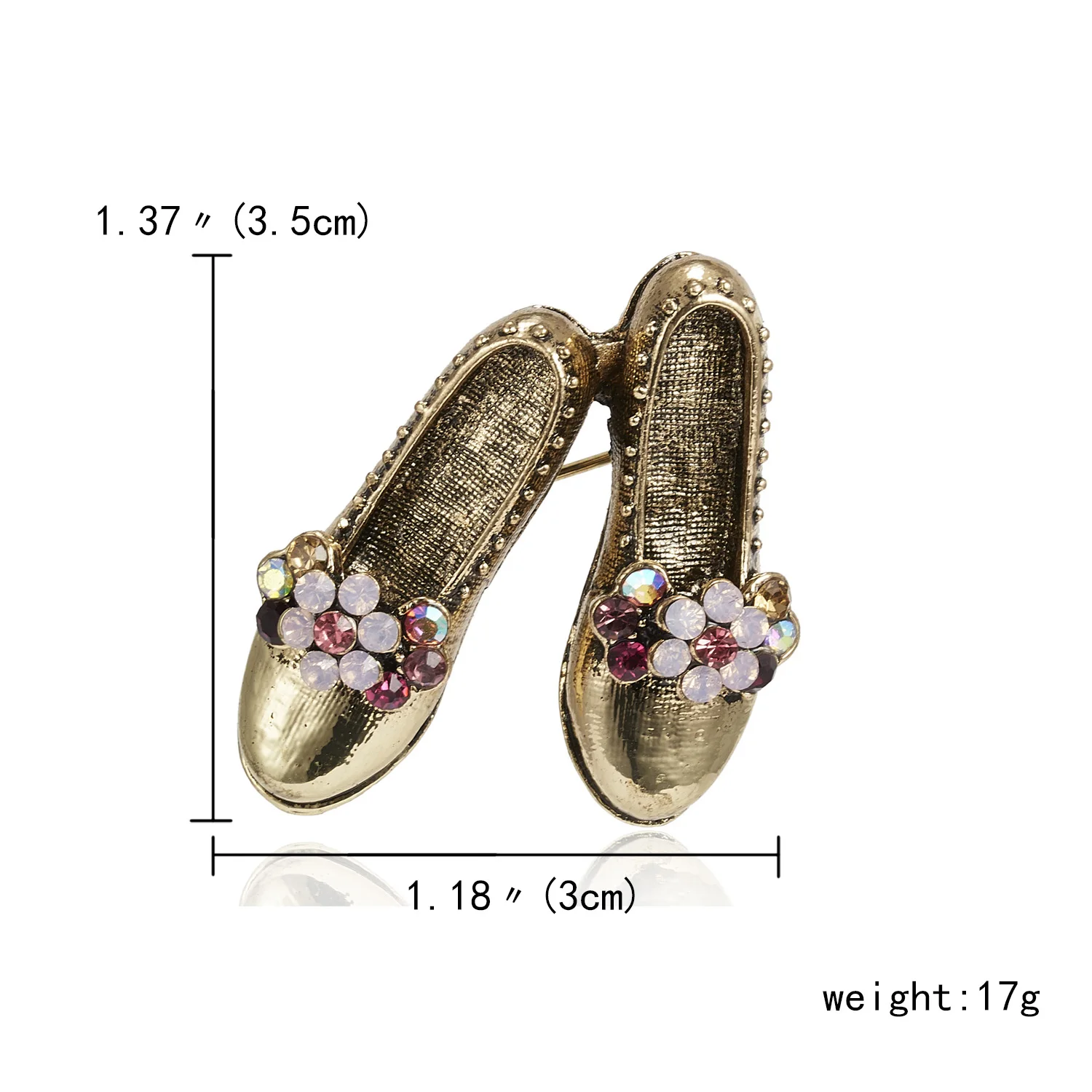 Retro Gold Shoes Brooches Women Girls Metal Vintage Rhinestone Flower Bowknot Shoes Brooch Female Fashion Jewelry Lapel Pin
Retro Gold Shoes Brooches Women Girls Metal Vintage Rhinestone Flower Bowknot Shoes Brooch Female Fashion Jewelry Lapel Pin