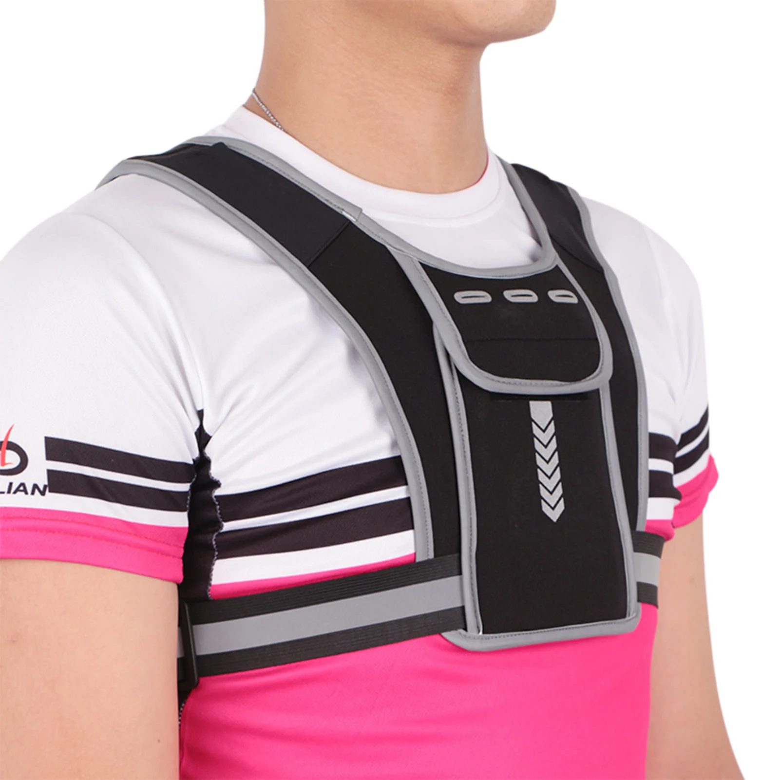 Running Vest Sports Reflective Vest SBR Waist Bag Backpack With Phone Pocket Earphones Holes Vest For Jogging Cycling Accessory
Running Vest Sports Reflective Vest SBR Waist Bag Backpack With Phone Pocket Earphones Holes Vest For Jogging Cycling Accessory