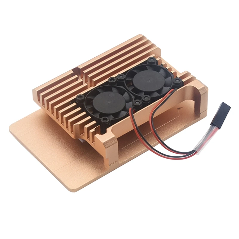 Aluminum Case for Raspberry Pi 4B Auto Cooling Metal Case with Heatsink Thermal Adhesive and Dual Fans
Aluminum Case for Raspberry Pi 4B Auto Cooling Metal Case with Heatsink Thermal Adhesive and Dual Fans