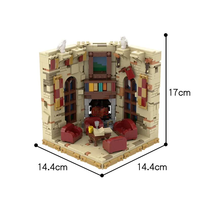 Castle Common Room Bookend fireplace Living room Perspective landscape building block decoration children toy gifts 942 PCS
Castle Common Room Bookend fireplace Living room Perspective landscape building block decoration children toy gifts 942 PCS