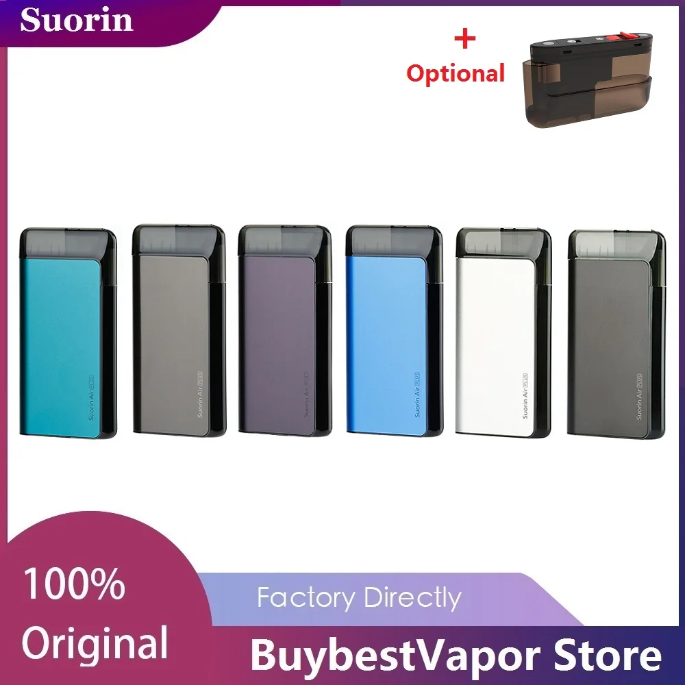 Новый Suorin Air Plus Pod Vape Kit 930 мАч с пятиуровневым светодиодный и масляный дефлектор