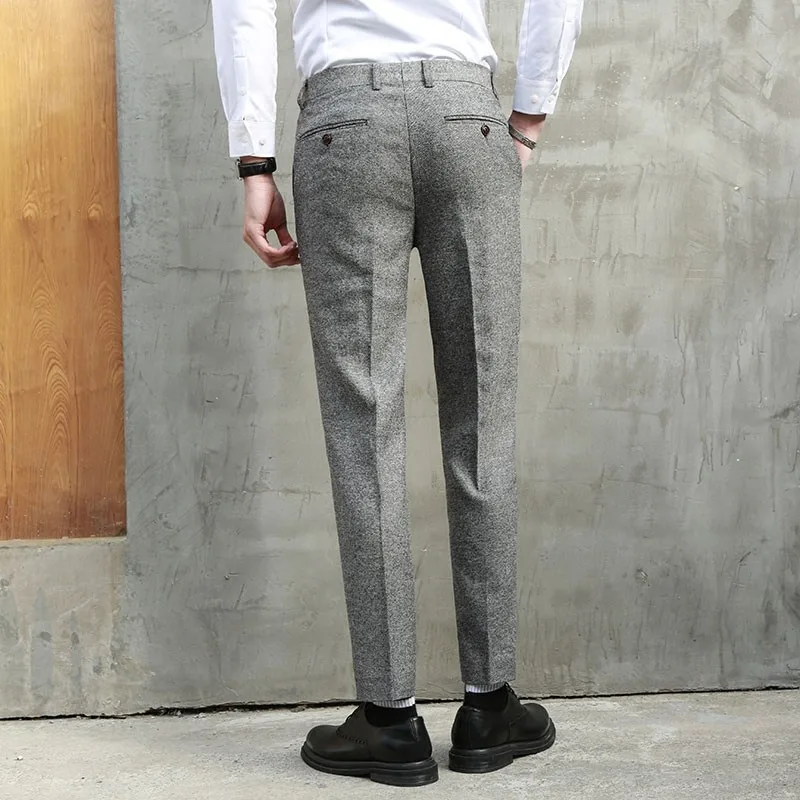 Vintage Mens Business Work Long Pencil Pants Slim Fit Casual Trousers Office Spring Autumn Male Pants British Pantalones Hombre 
Vintage Mens Business Work Long Pencil Pants Slim Fit Casual Trousers Office Spring Autumn Male Pants British Pantalones Hombre