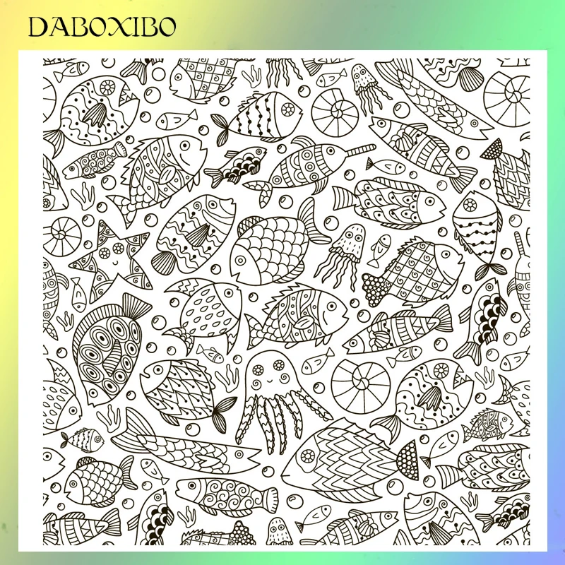 DABOXIBO Marine Life Transparent Clear Stamps For DIY Scrapbooking/Card Making/Photo Album Silicone Decorative Crafts 13X13
DABOXIBO Marine Life Transparent Clear Stamps For DIY Scrapbooking/Card Making/Photo Album Silicone Decorative Crafts 13X13