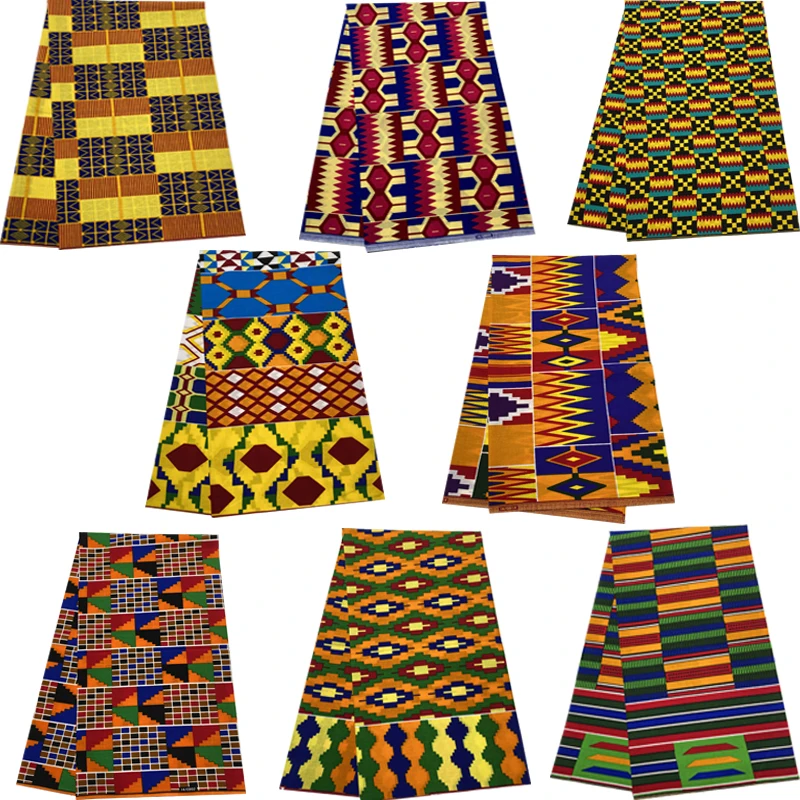 

100% Cotton Guaranteed Real Wax Africa Ankara Print Kente Fabric Sewing Dress Tissu Patchwork Making Craft Loincloth Top Quality