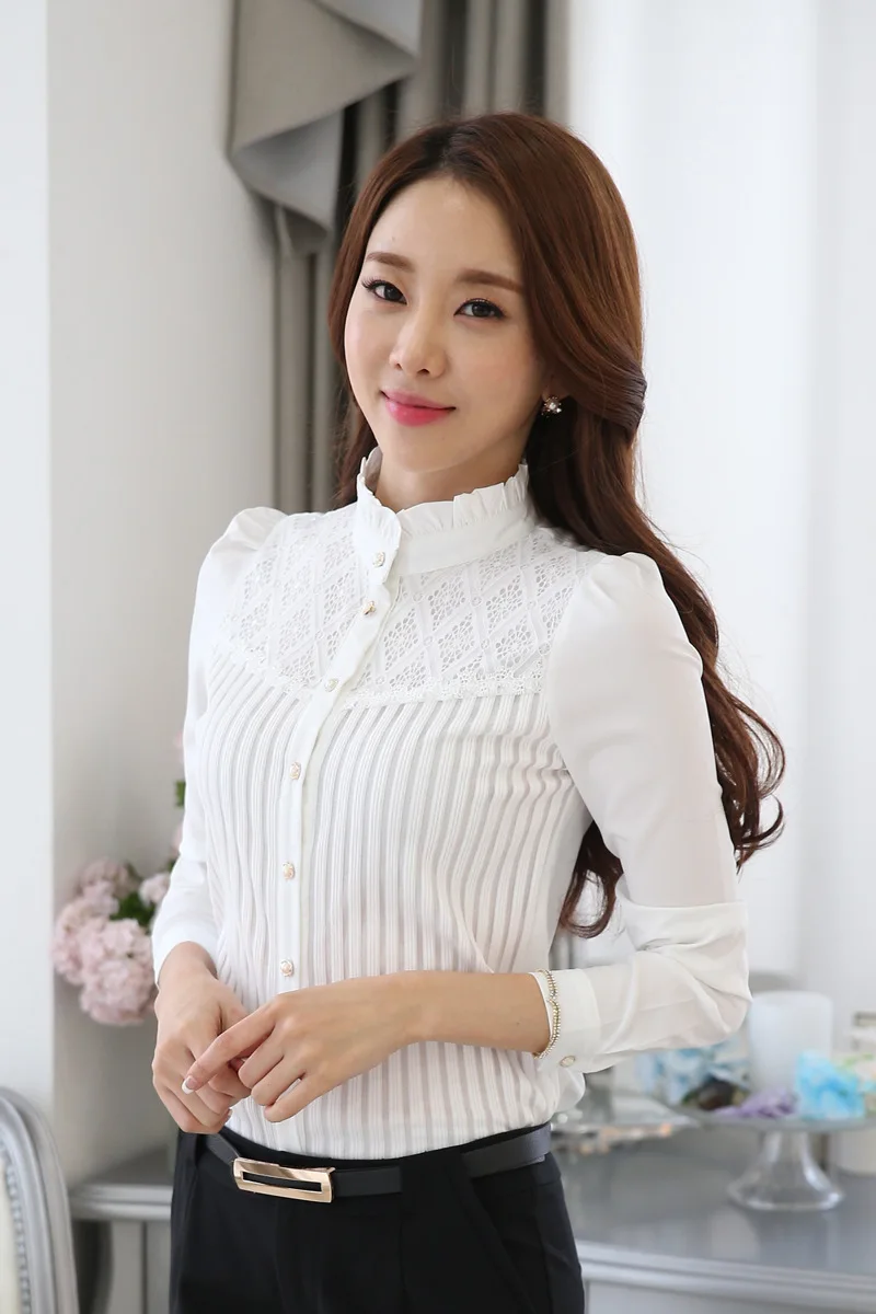 Women Vintage White Blouse Collared Pleated Chiffon Button Down Shirt Long Sleeve Lace Blouse womens tops and blouses 2021 NEW
Women Vintage White Blouse Collared Pleated Chiffon Button Down Shirt Long Sleeve Lace Blouse womens tops and blouses 2021 NEW