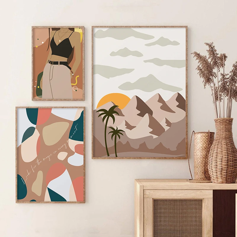 Nordic Abstract Landscape Poster Fashion Vintage Girl Wall Art Picture Canvas Painting Print Living Room Bedroom Home Decoration
Nordic Abstract Landscape Poster Fashion Vintage Girl Wall Art Picture Canvas Painting Print Living Room Bedroom Home Decoration