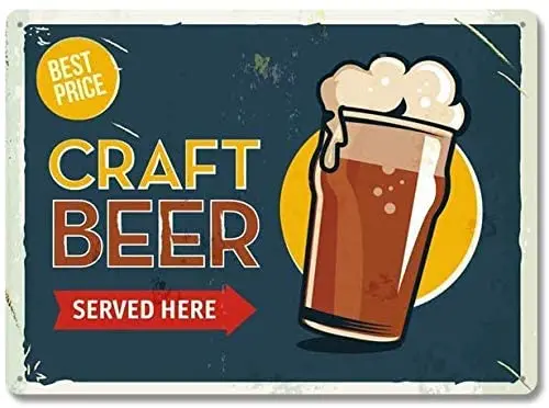 no brands Retro Vintage Metal Sign Best Price Craft Beer Served Here Decorative Wall Hanging Sign, 10x14 Inch
no brands Retro Vintage Metal Sign Best Price Craft Beer Served Here Decorative Wall Hanging Sign, 10x14 Inch