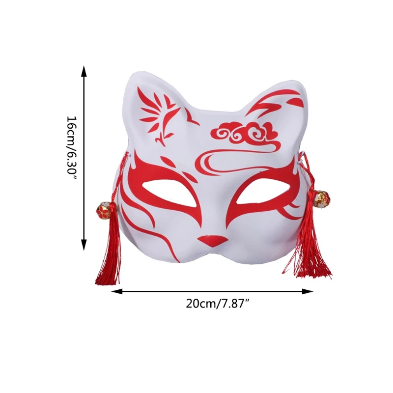 652F Foxes Cats Half Face Mask Japanese Kabuki Kitsune Masks for Mens Womens Childrens Halloween Masquerade Costume Props
652F Foxes Cats Half Face Mask Japanese Kabuki Kitsune Masks for Mens Womens Childrens Halloween Masquerade Costume Props