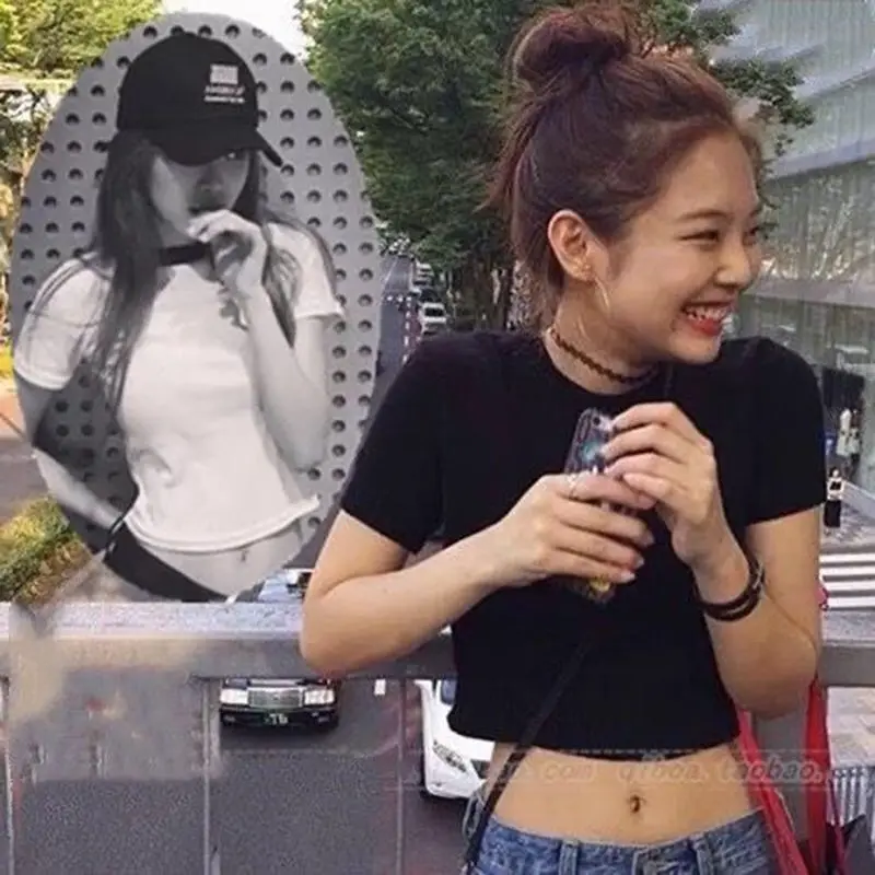 White Black Sexy Crop Tops Woman Cotton Short Sleeve Tees Summer Pullover Tshirts Street Style Kpop Clothes Femme Mujer 2021
White Black Sexy Crop Tops Woman Cotton Short Sleeve Tees Summer Pullover Tshirts Street Style Kpop Clothes Femme Mujer 2021