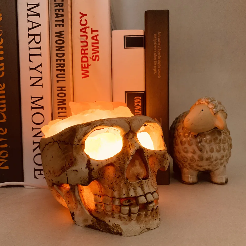 2020 New Hot-selling European and American Style Skull Pakiatan Himalayan Crystal Salt Lamp USB Dimmable Night Light
2020 New Hot-selling European and American Style Skull Pakiatan Himalayan Crystal Salt Lamp USB Dimmable Night Light