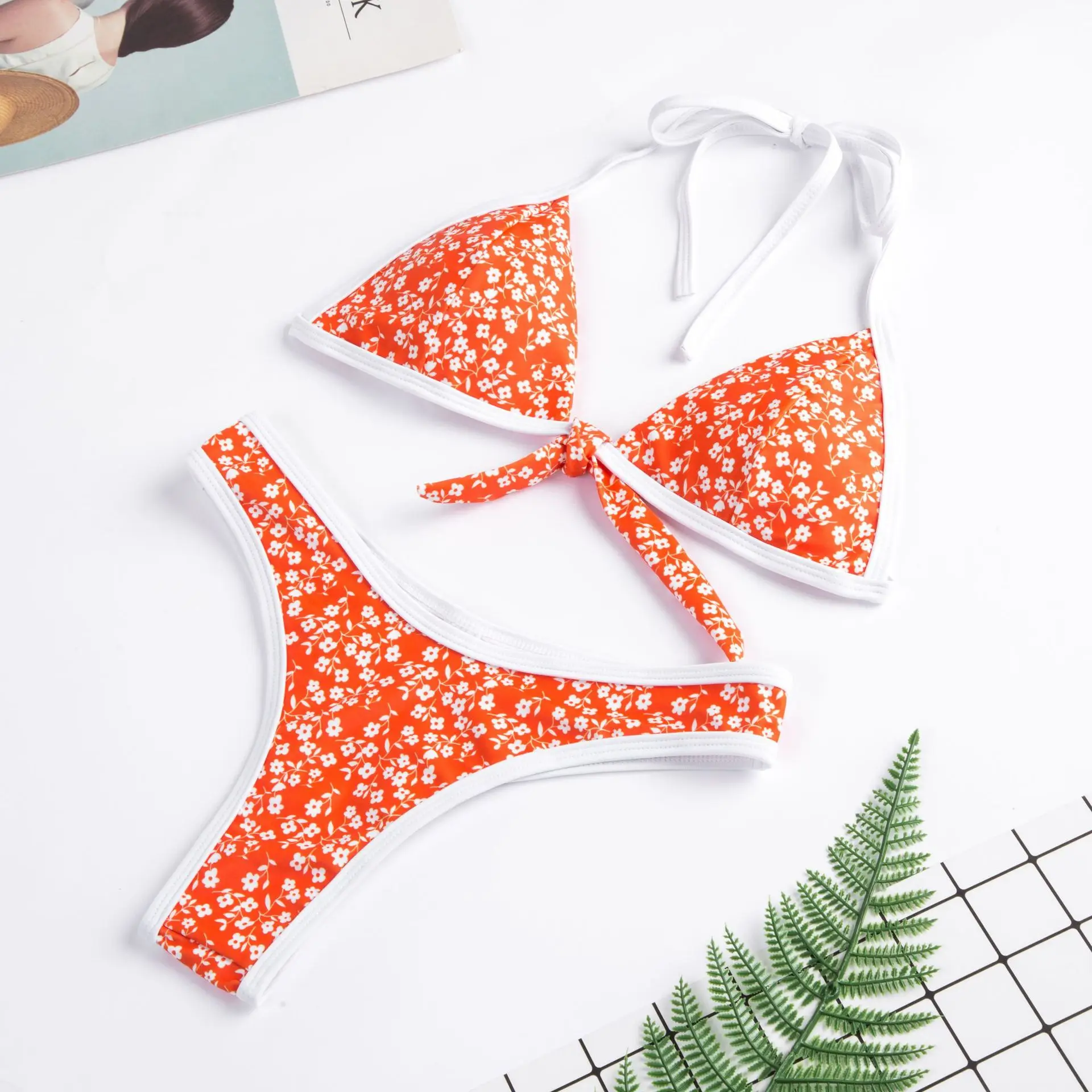 Sexy Pink Printing Floral Bikini Set Women Push Up Padded Bra Halter Straps Bandage Swimsuit Triangle Swimwear Bathing Suit
Sexy Pink Printing Floral Bikini Set Women Push Up Padded Bra Halter Straps Bandage Swimsuit Triangle Swimwear Bathing Suit