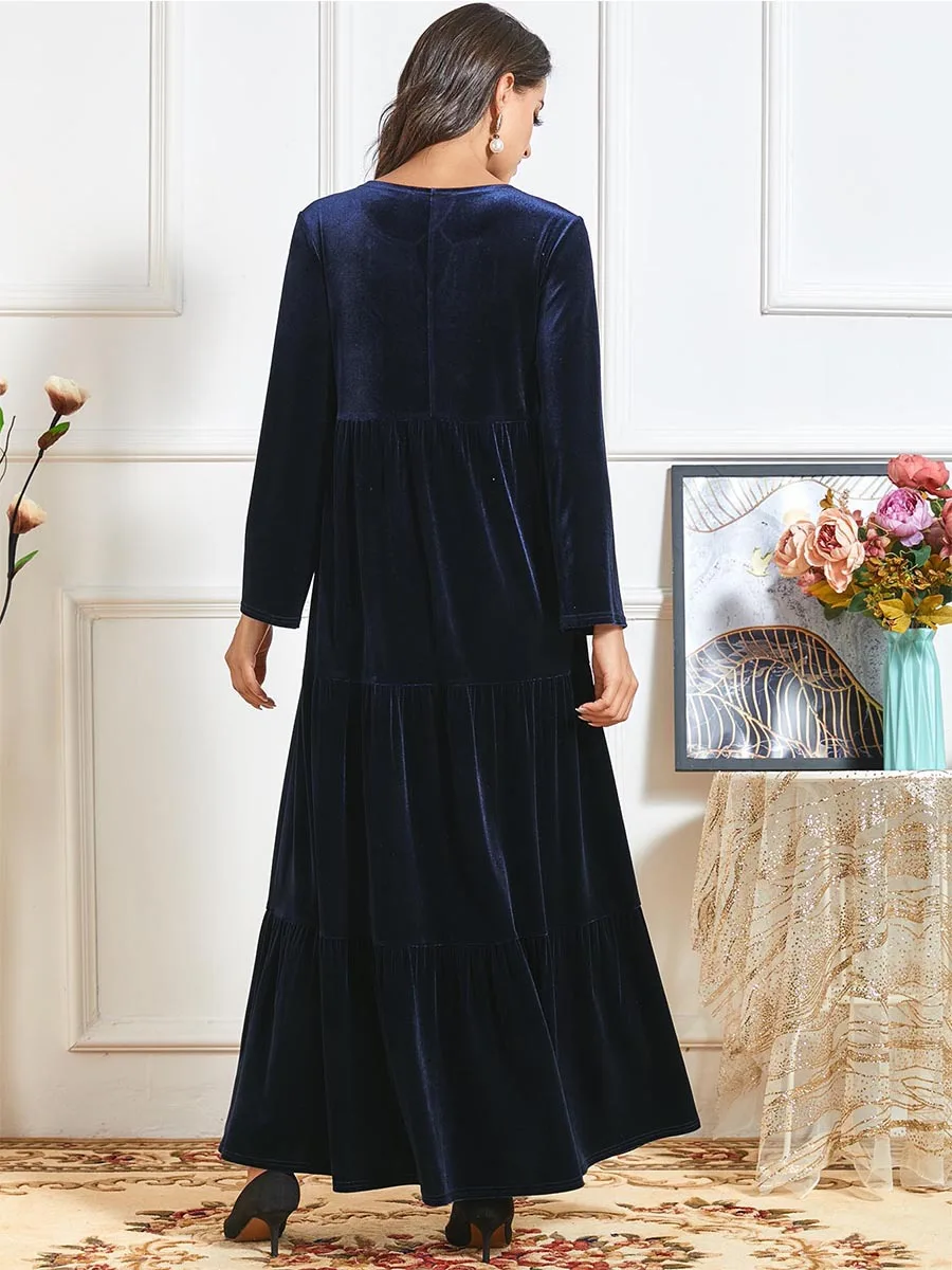 winter women ethnic velvet embroidery maxi dress fashion full sleeve plus size tassel neck casual african arabic muslim gown
winter women ethnic velvet embroidery maxi dress fashion full sleeve plus size tassel neck casual african arabic muslim gown