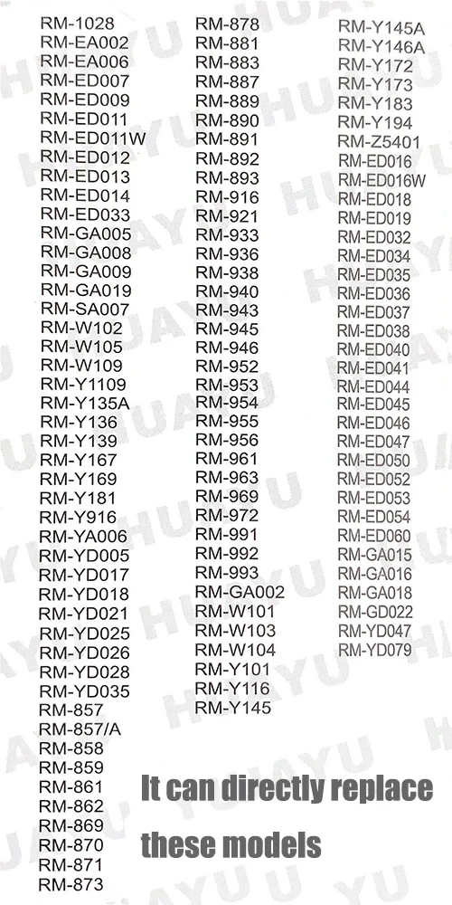 HUAYU RM-L1108 For SONY BRAVIA TV W / XBR / Series LCD TV Universal Remote Control With Backlit
HUAYU RM-L1108 For SONY BRAVIA TV W / XBR / Series LCD TV Universal Remote Control With Backlit