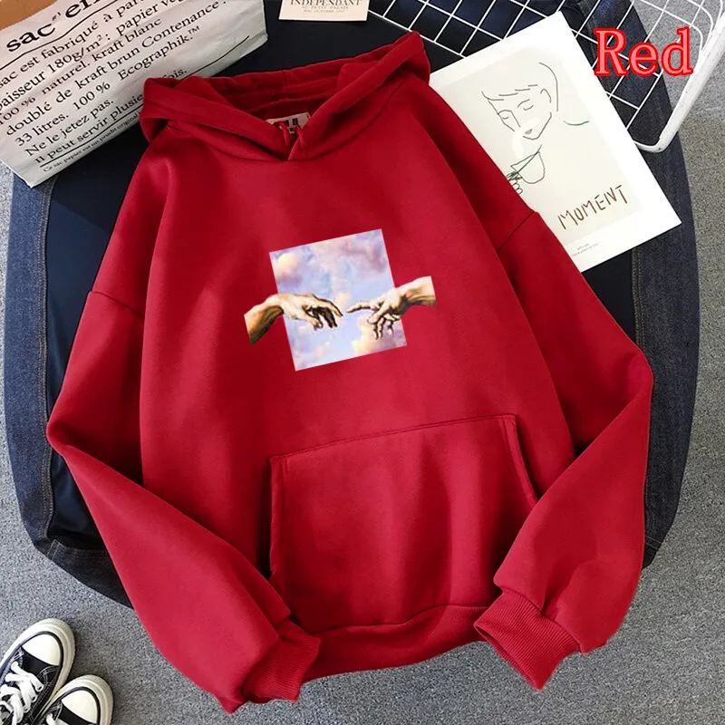 Women Artistic Hoodies Casual Finger Touch Painting Print Oversize Sweatshirts Harajuku Long Sleeve Hoody Couple Hoody Pullovers
Women Artistic Hoodies Casual Finger Touch Painting Print Oversize Sweatshirts Harajuku Long Sleeve Hoody Couple Hoody Pullovers