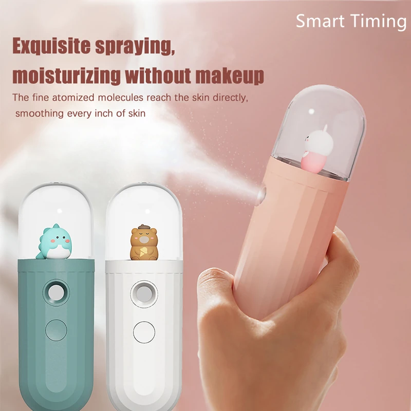 Facial Mist Sprayer Nano Mist Humidifier Hydrating 20ml Cartoon Rechargeable Water Diffuser Handheld Portable Air Humidifier
Facial Mist Sprayer Nano Mist Humidifier Hydrating 20ml Cartoon Rechargeable Water Diffuser Handheld Portable Air Humidifier