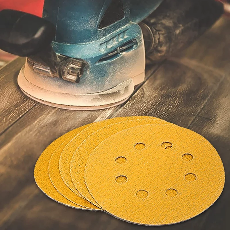 5 Inch 8 Hole Sanding Discs, 80 Grit Hook and Loop Sanding Disc Sandpaper Orbital Sander Pads, 120 Pcs
5 Inch 8 Hole Sanding Discs, 80 Grit Hook and Loop Sanding Disc Sandpaper Orbital Sander Pads, 120 Pcs