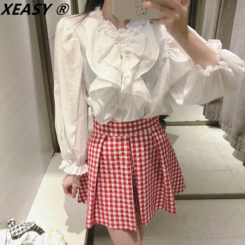 XEASY Za 2021 Women Summer ShortsVintage Plaid High-Waisted Shorts Woman Pleated Loose Skirt With Shorts Chic Casual Clothes
XEASY Za 2021 Women Summer ShortsVintage Plaid High-Waisted Shorts Woman Pleated Loose Skirt With Shorts Chic Casual Clothes