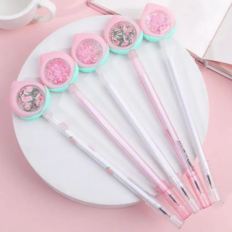Peach Gel Pen Student Stationery Kawaii Pen Creative Cartoon Cute Pens 0.38mm Black Ink Writing Gel Pens Kawaii School Supplies
Peach Gel Pen Student Stationery Kawaii Pen Creative Cartoon Cute Pens 0.38mm Black Ink Writing Gel Pens Kawaii School Supplies