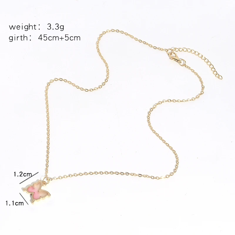 Candy Color Gradient Butterfly Chain Necklaces for Women High Quality Resin Animal Pendants Jewelry Handmade Friendship Gifts 
Candy Color Gradient Butterfly Chain Necklaces for Women High Quality Resin Animal Pendants Jewelry Handmade Friendship Gifts