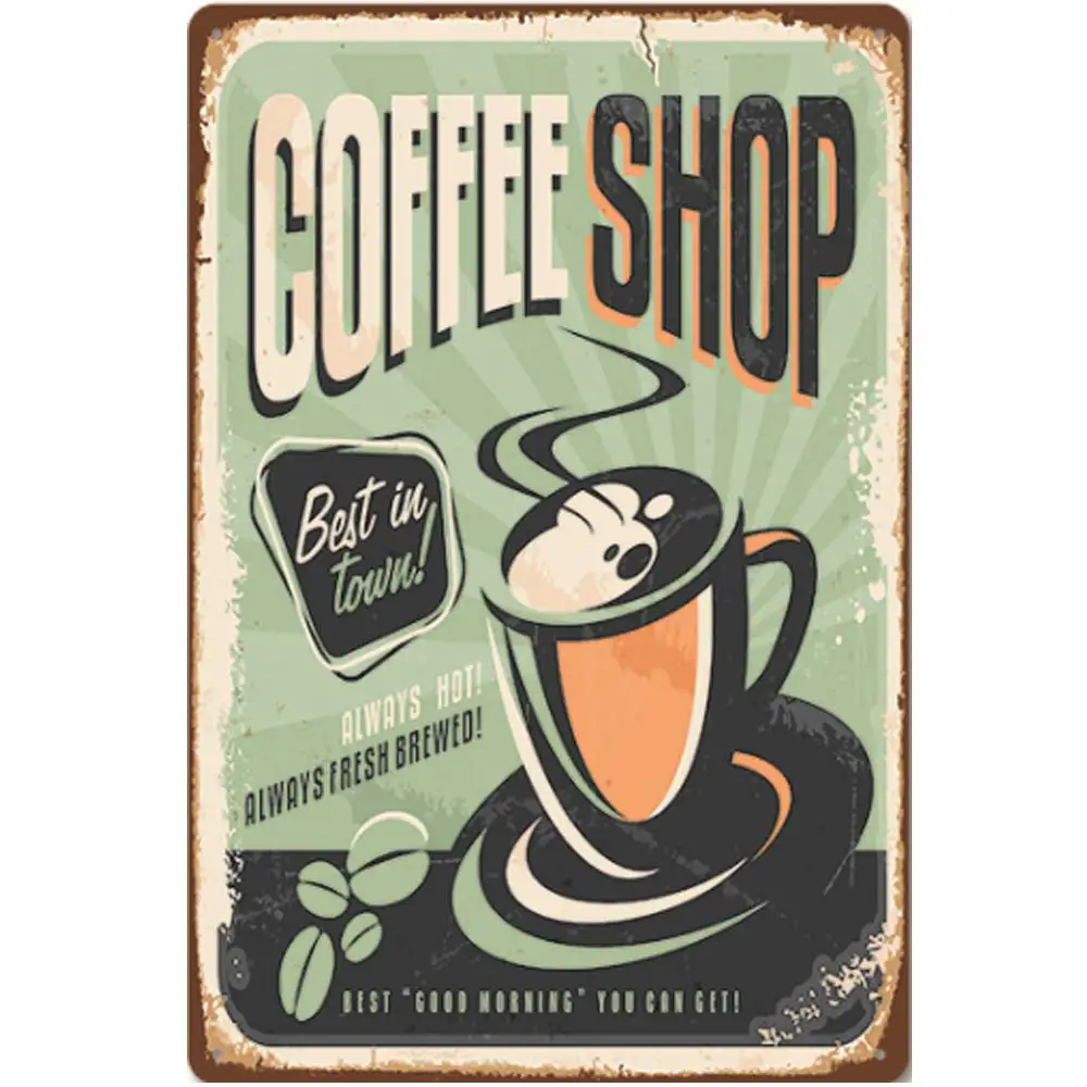 Оригинальный винтажный дизайн, кофейня, лучший в городе, оловянные металлические знаки, настенное искусство | Толстая жестяная печать, плак...
Оригинальный винтажный дизайн, кофейня, лучший в городе, оловянные металлические знаки, настенное искусство | Толстая жестяная печать, плак...