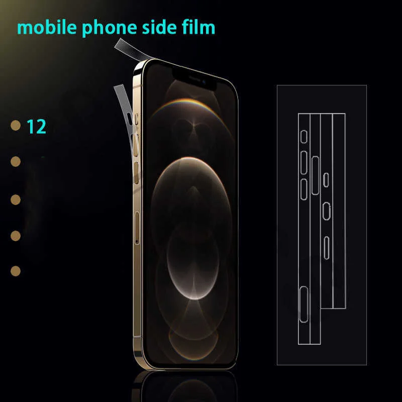 For IPhone12Pro side Film Hydraulic Protective Film 12 mini Frame Film Phone For 12Pro/Max 11 Anti- Scratch Border Film Sticker
For IPhone12Pro side Film Hydraulic Protective Film 12 mini Frame Film Phone For 12Pro/Max 11 Anti- Scratch Border Film Sticker