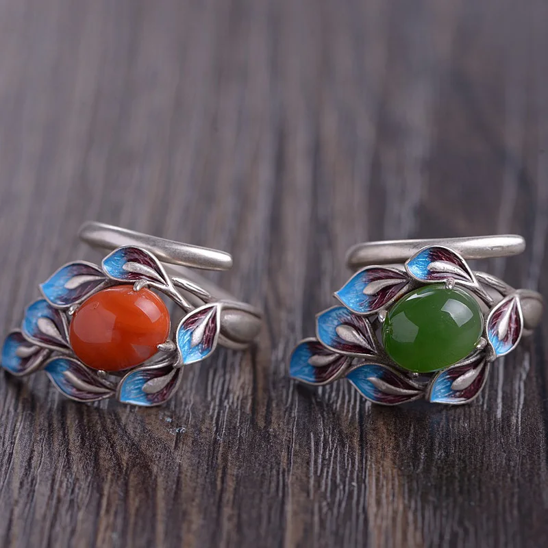 Guaranteed Silver Sterling 925 Ring With Natural Onyx Jade Flower Rings Enameling Resizable Fine Jewelry Bijoux Femme
Guaranteed Silver Sterling 925 Ring With Natural Onyx Jade Flower Rings Enameling Resizable Fine Jewelry Bijoux Femme