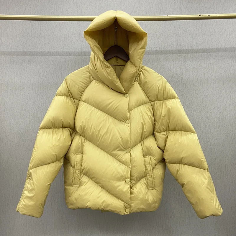 Женский пуховик на белом утином пуху, Свободный теплый пуховик с капюшоном, модная простая верхняя одежда, зима 2022
Женский пуховик на белом утином пуху, Свободный теплый пуховик с капюшоном, модная простая верхняя одежда, зима 2022