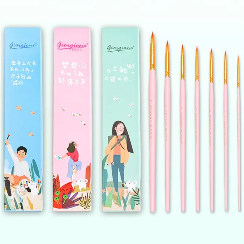 Новинка 7 акварельных комплект нейлоновых кистей с круглой головкой, заостренный крючок, ручка для гуаши, профессиональная товары для рукод...
Новинка 7 акварельных комплект нейлоновых кистей с круглой головкой, заостренный крючок, ручка для гуаши, профессиональная товары для рукод...