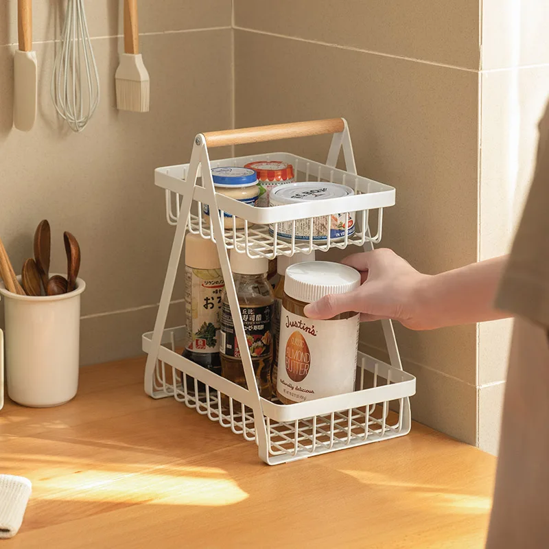 Spice Rack Household Kitchen Countertop Double-Layer Multifunctional Oil Salt Sauce Vinegar Condiment Storage Shelf
Spice Rack Household Kitchen Countertop Double-Layer Multifunctional Oil Salt Sauce Vinegar Condiment Storage Shelf