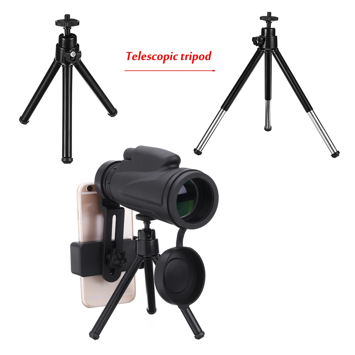 80x10 0/50x60 Профессиональный Монокуляр мощный телескоп для мобильного военного окуляра ручной объектив