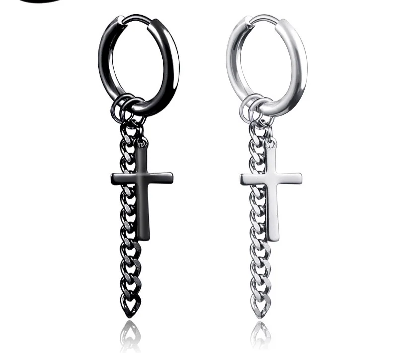 Korean pendant titanium steel cross cross cross bolt prisoner Earrings women wear black Earrings Steel Earrings attack
Korean pendant titanium steel cross cross cross bolt prisoner Earrings women wear black Earrings Steel Earrings attack