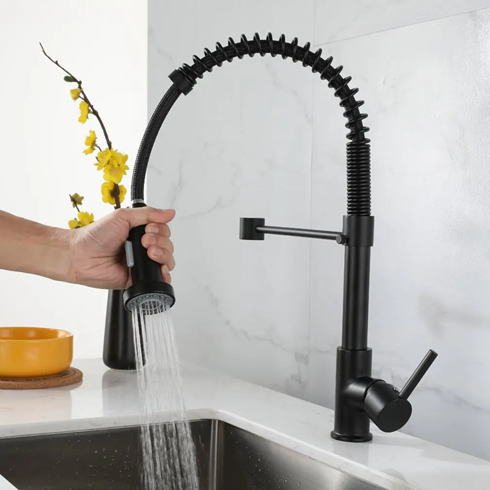 Kitchen Mixer Tap 360 Degree Swivel Modern Single Handle Spring Kitchen Sink Faucet With Pull Out Spray Head 2-Modes Spray
Kitchen Mixer Tap 360 Degree Swivel Modern Single Handle Spring Kitchen Sink Faucet With Pull Out Spray Head 2-Modes Spray