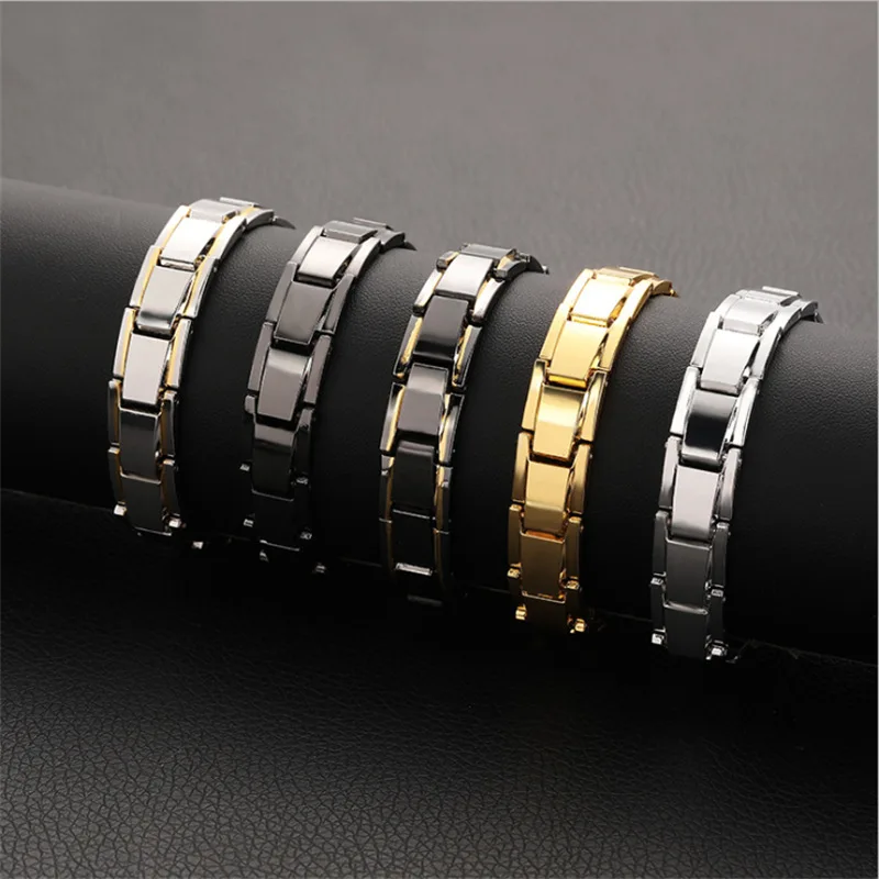 

Men's Health Care Twisted Health Magnetic Bracelet Power Therapy Men's Magnetic Hematite Titanium Steel Detachable Bracelet