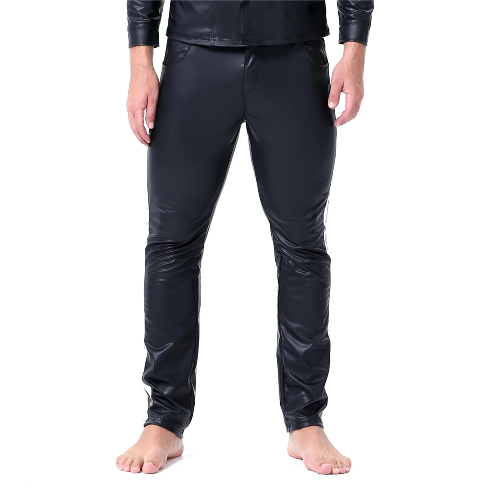Men Sexy Black Faux Leather Lingerie Exotic Pants PU Latex Catsuit Zipper PVC Stage Clubwear Gay Fetish Pants
Men Sexy Black Faux Leather Lingerie Exotic Pants PU Latex Catsuit Zipper PVC Stage Clubwear Gay Fetish Pants