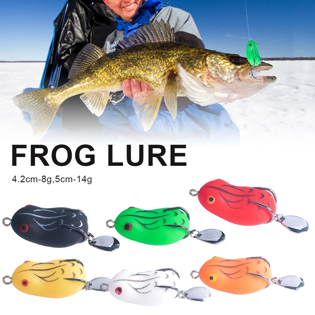 8g 14g Frog Lure Topwater Double Hook Metal Spoon Soft Bait Bass Fishing Saltwater Freshwater Fishing Tackle Accessories
8g 14g Frog Lure Topwater Double Hook Metal Spoon Soft Bait Bass Fishing Saltwater Freshwater Fishing Tackle Accessories