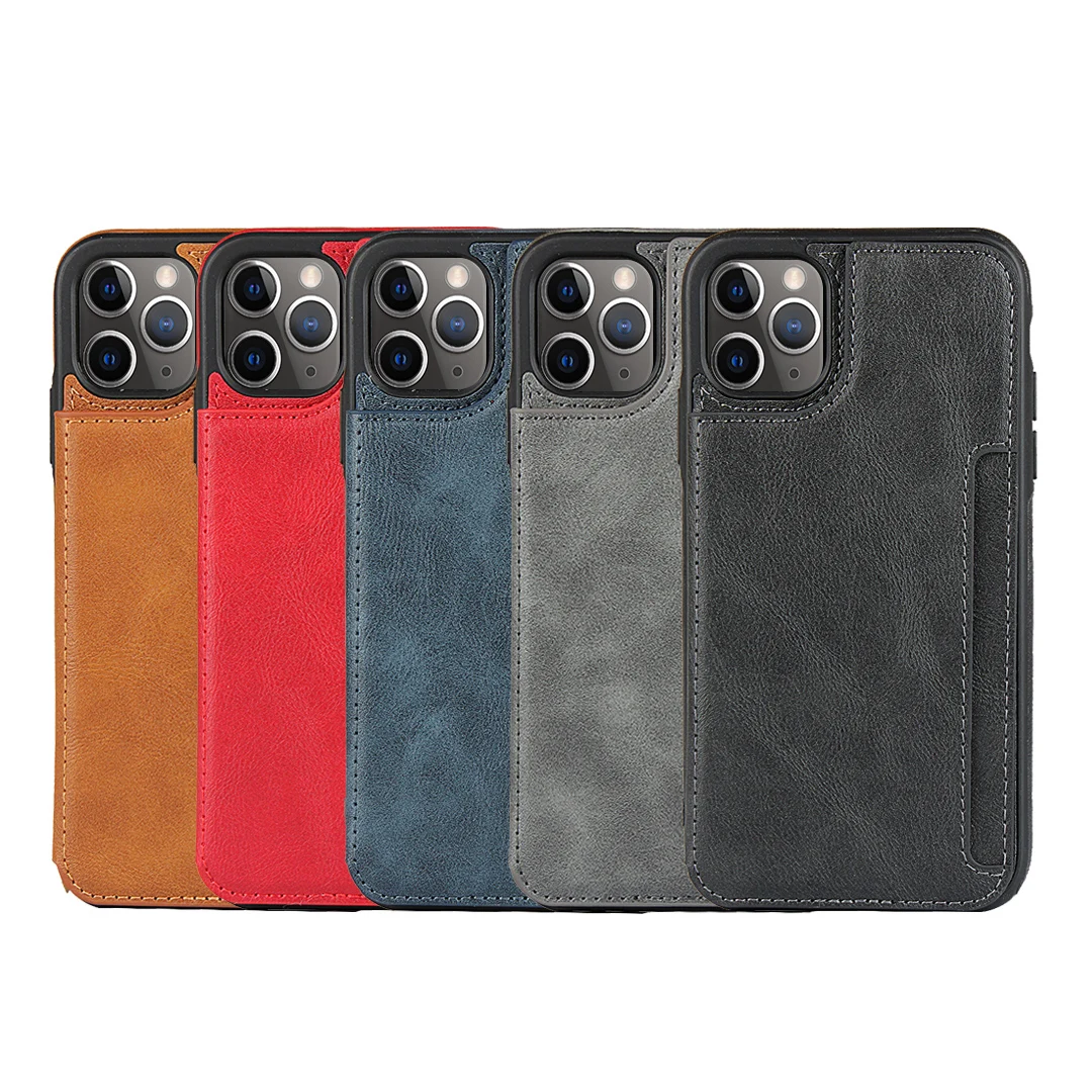 Leather Phone Case for iPhone 12 11 Pro XS Max X XR 7 8Plus 12 Mini SE20 Wallet Card Slot Pull Pouch Silicone Frame Back Cover 
Leather Phone Case for iPhone 12 11 Pro XS Max X XR 7 8Plus 12 Mini SE20 Wallet Card Slot Pull Pouch Silicone Frame Back Cover
