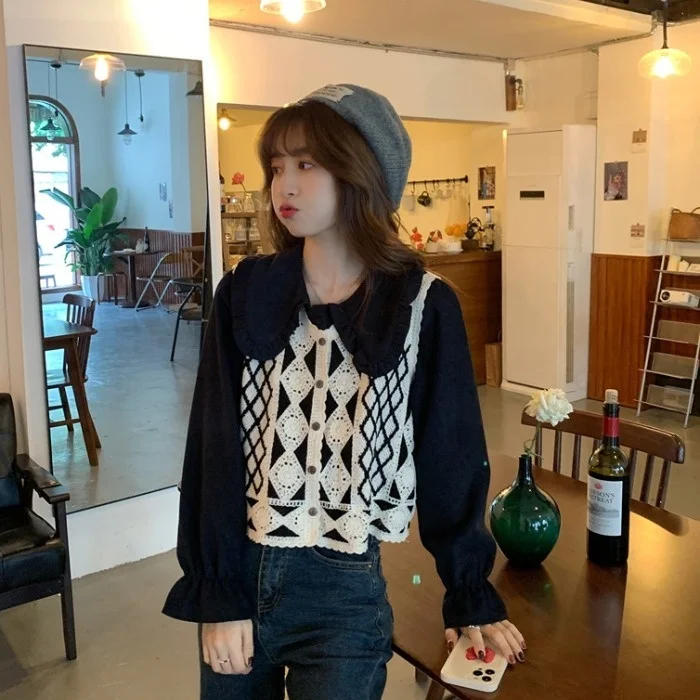 Early Autumn Clothes New Women's Clothing Fashion Trending Petite Clothing High College Style Blouse Top Two-Piece Suit Spring
Early Autumn Clothes New Women's Clothing Fashion Trending Petite Clothing High College Style Blouse Top Two-Piece Suit Spring