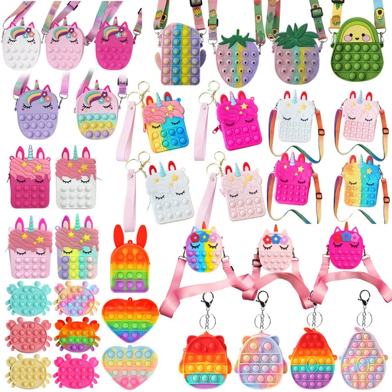 Unicorn Push Bubble Bag Anti-Stress Fidget Toys Girls Shoulder Bags Kids Adult Stress Relief Toys for Children Christmas Gifts
Unicorn Push Bubble Bag Anti-Stress Fidget Toys Girls Shoulder Bags Kids Adult Stress Relief Toys for Children Christmas Gifts