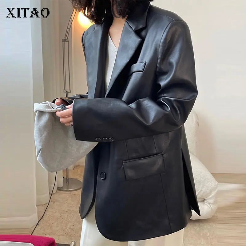 XITAO P U, винтажная, искусственная кожа, модная, новинка, для женщин, одна грудь, полный рукав, богиня, вентилятор, повседневный стиль, свободный,...
XITAO P U, винтажная, искусственная кожа, модная, новинка, для женщин, одна грудь, полный рукав, богиня, вентилятор, повседневный стиль, свободный,...