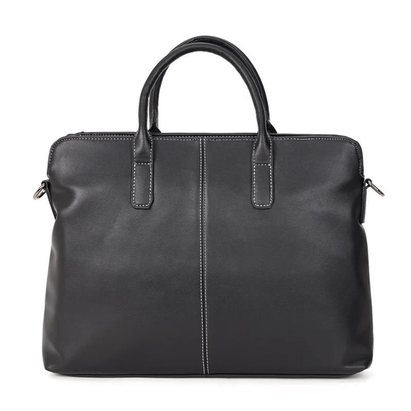 

Soft Leather Shoulder Bags for Men Briefcases Business Laptop Travel Bag Documents Hand Bags Black Casual Tote Bolso Para Hombre