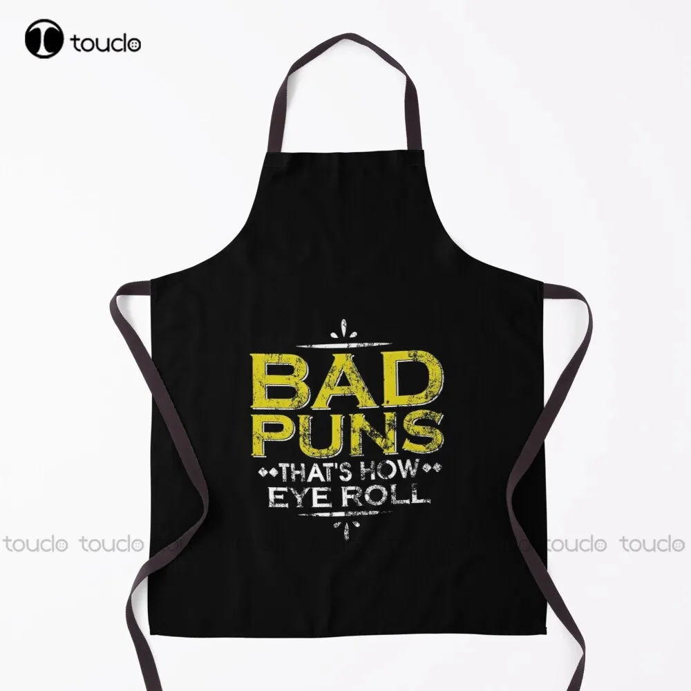 

Funny Bad Puns That'S How Eye Roll Cute Distressed Apron Barber Apron For Women Men Unisex Adult Garden Kitchen Apron