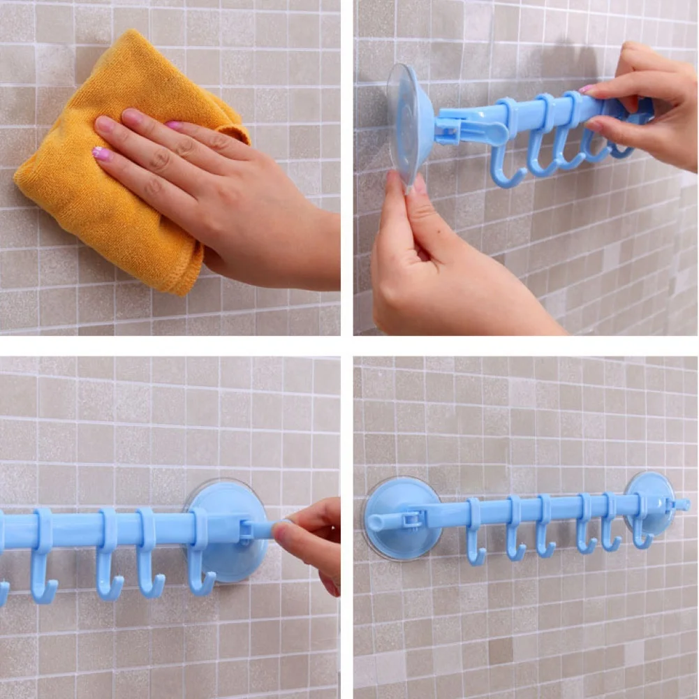 6 Hooks Home Bathroom Kitchen Wall Suction Cup Towel Clothes Hanger Rack Holder
6 Hooks Home Bathroom Kitchen Wall Suction Cup Towel Clothes Hanger Rack Holder
