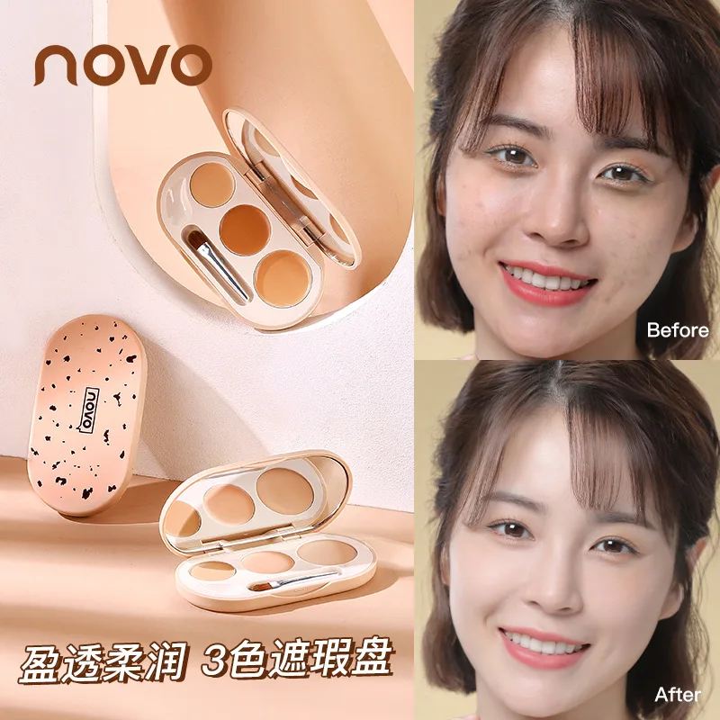 Novo Concealer 3 Color Concealer Palette with Mirror Color Correcting 24h Full Coverage Matte Finish Face Makeup
Novo Concealer 3 Color Concealer Palette with Mirror Color Correcting 24h Full Coverage Matte Finish Face Makeup