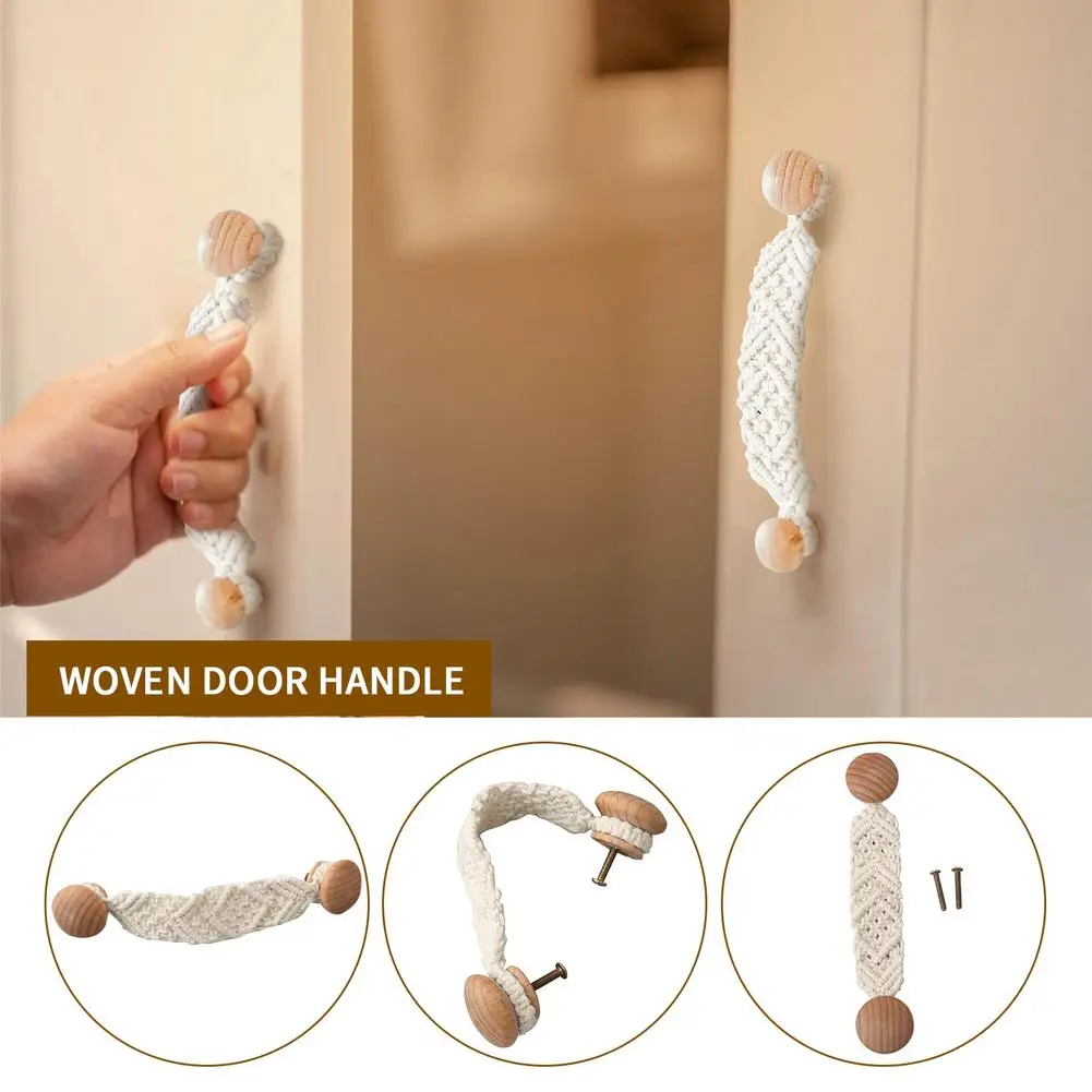 woven Door handle box Drawer Closet wood Cotton Rope Decoration handle Nordic style Hotel Homestay decor Door Handle
woven Door handle box Drawer Closet wood Cotton Rope Decoration handle Nordic style Hotel Homestay decor Door Handle