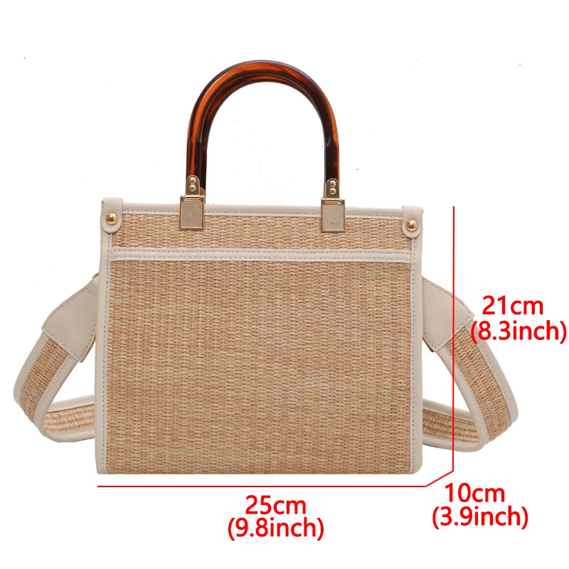 Casual Straw Woven Tote Bags For Women Large Capacity Handmade Women Shoulder Bags Designer Top Handle Handbags Women's Bag 2021
Casual Straw Woven Tote Bags For Women Large Capacity Handmade Women Shoulder Bags Designer Top Handle Handbags Women's Bag 2021