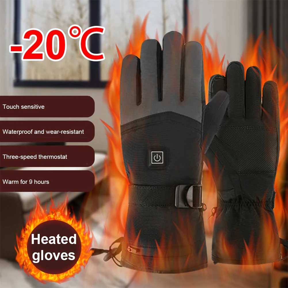 Electric Heating Gloves Touch Screen Rechargeable Heated Gloves Waterproof Winter Thermal Gloves for Outdoor Cycling Skiing
Electric Heating Gloves Touch Screen Rechargeable Heated Gloves Waterproof Winter Thermal Gloves for Outdoor Cycling Skiing